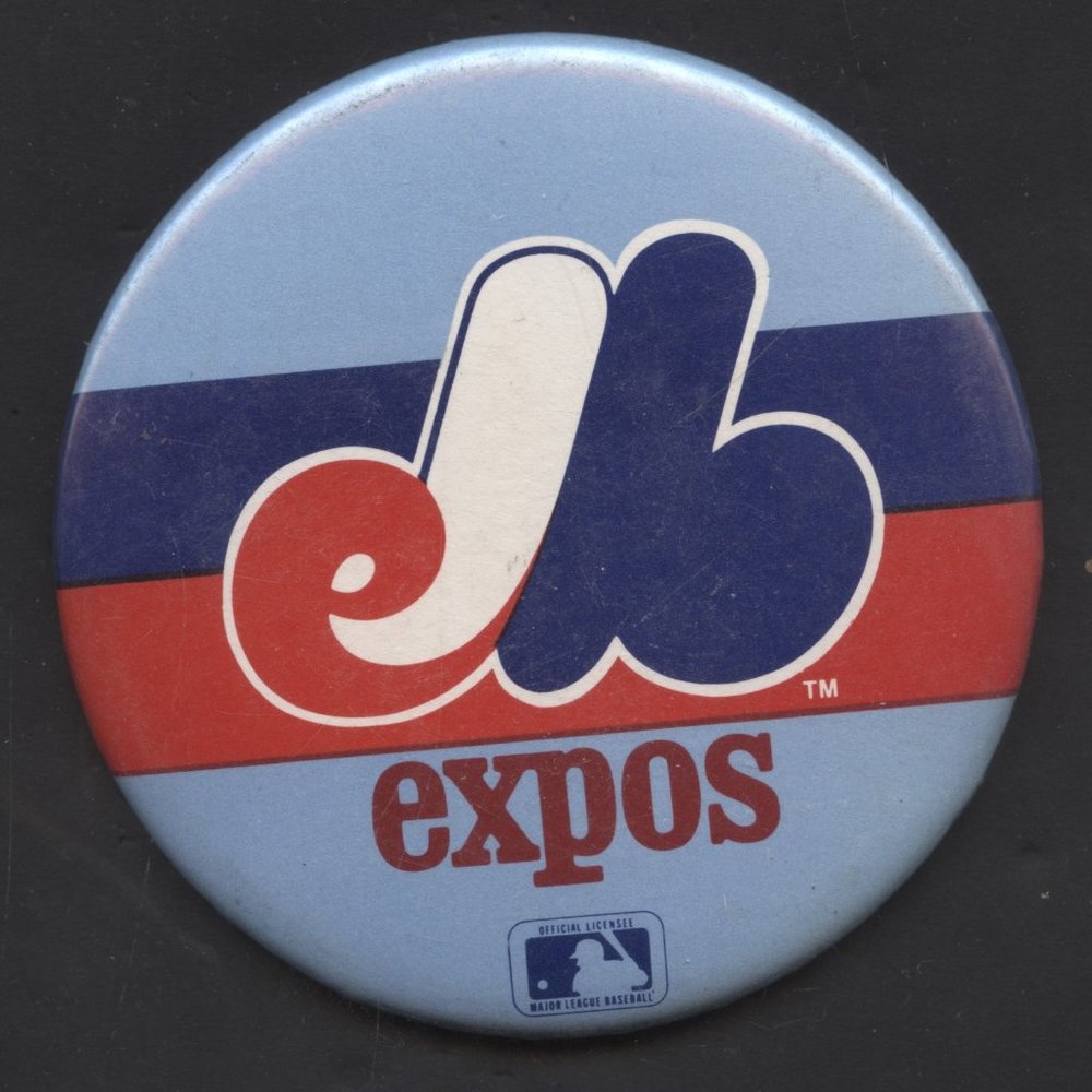 VINTAGE MONTREAL EXPOS PIN BACK BUTTON NICE SHAPE